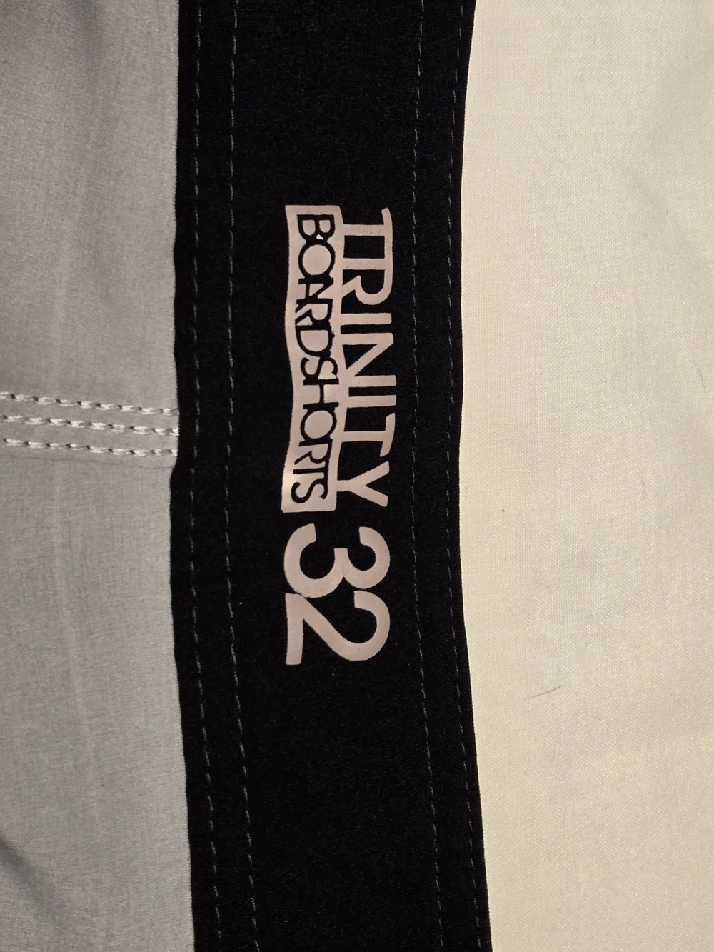 Trinity Black and Gray Striped Men's Board Shorts